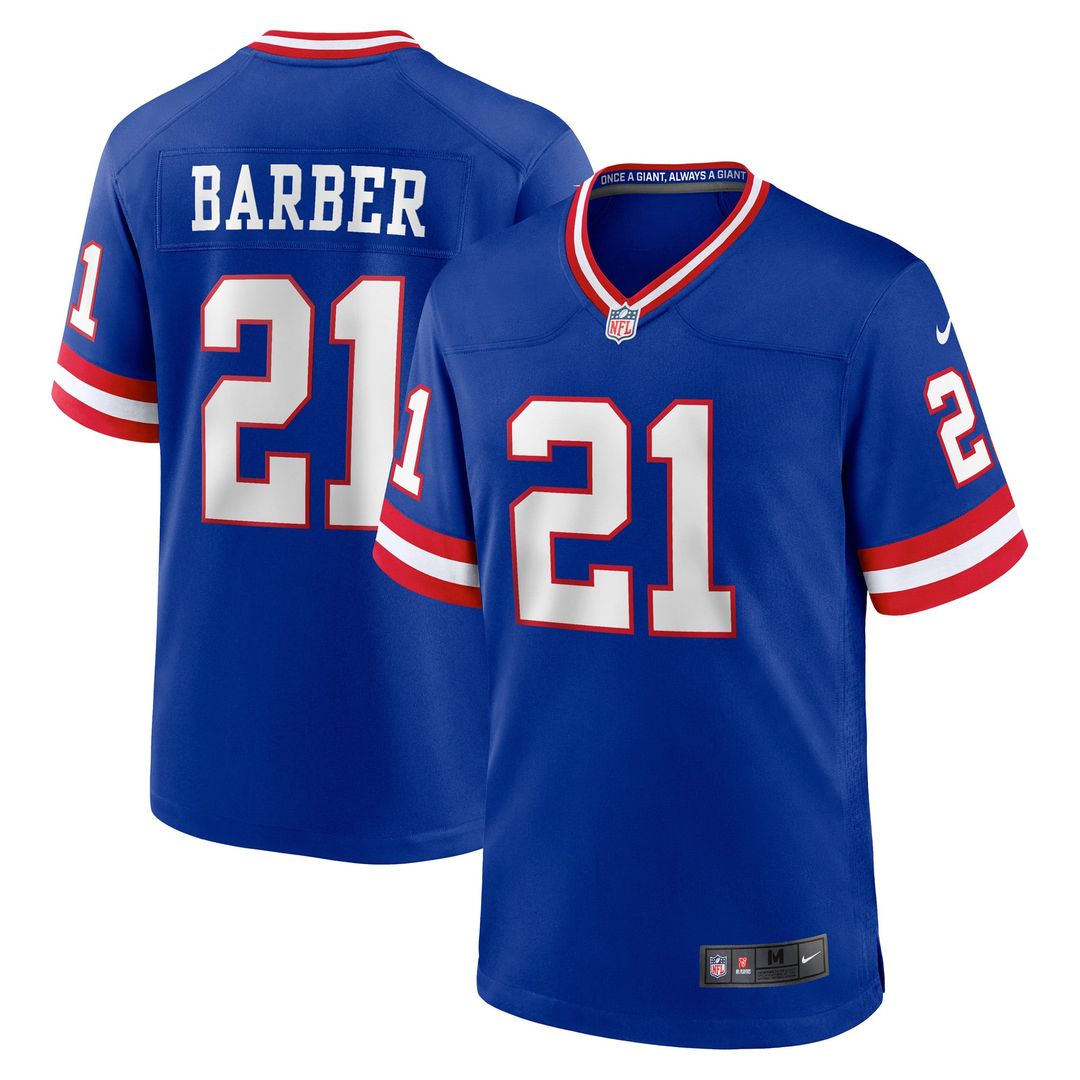 Tiki Barber New York Giants Alternate Game Jersey - Royal Blue