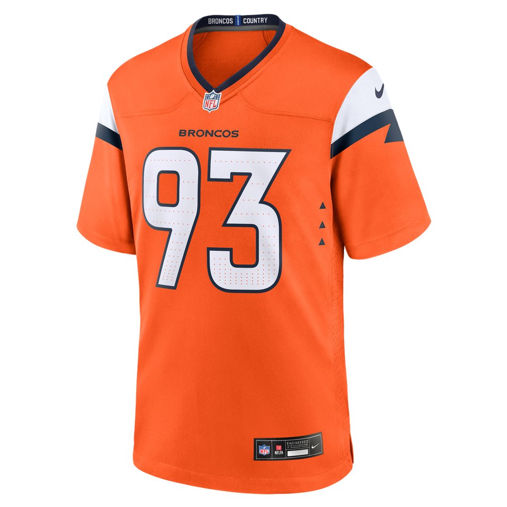 D.J. Jones Denver Broncos Game Jersey - Orange