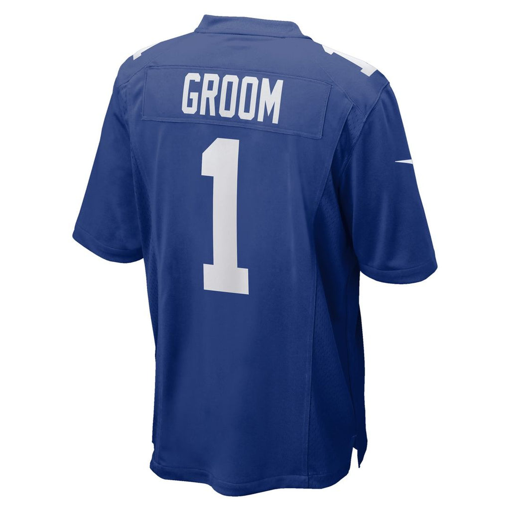 Number 1 Groom New York Giants Game Jersey - Royal Blue