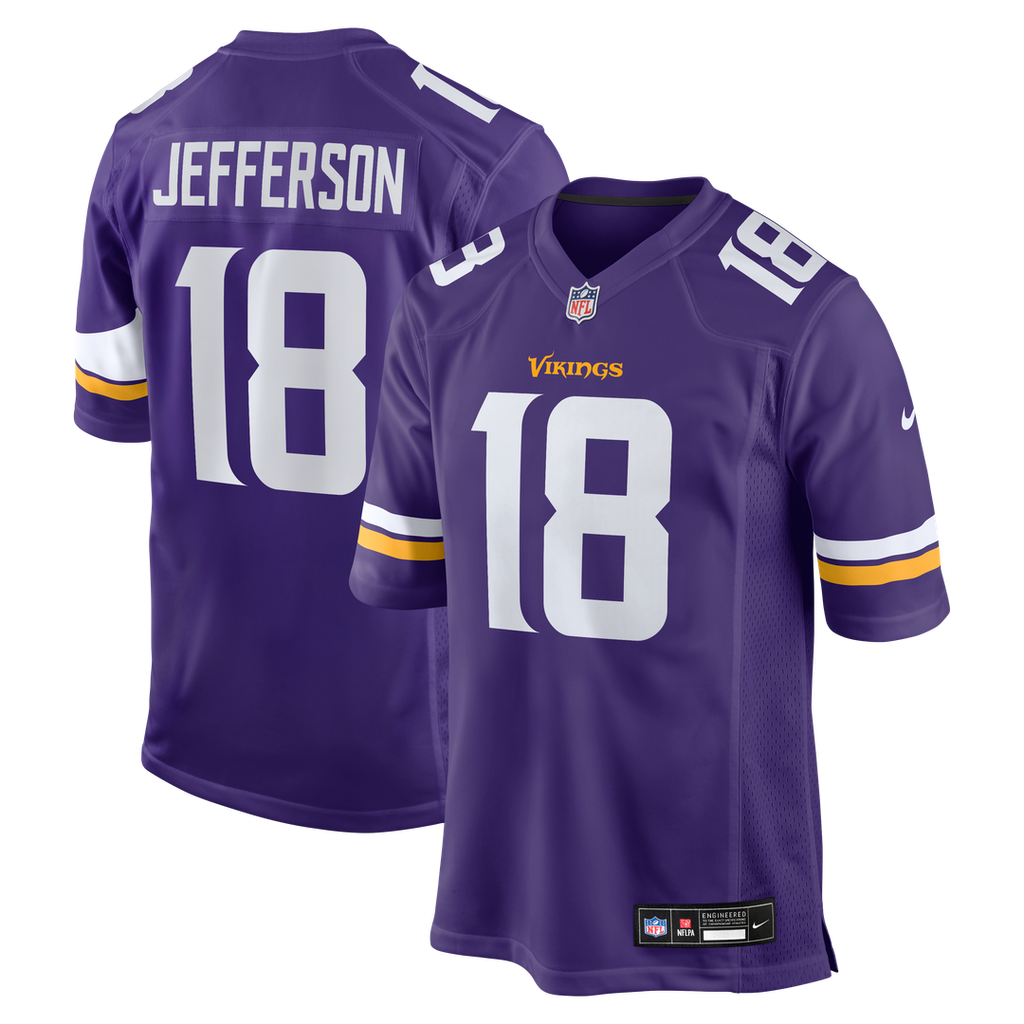 Justin Jefferson Minnesota Vikings Game Jersey - Purple