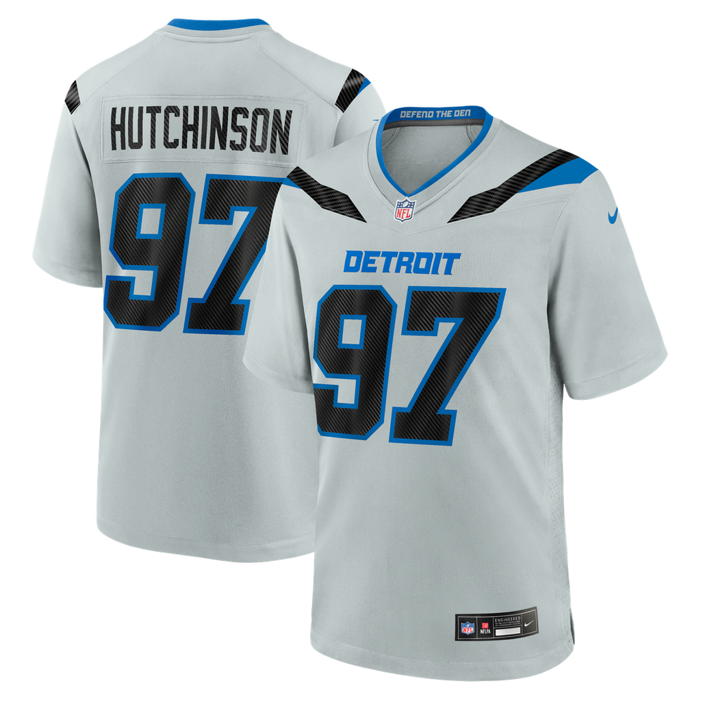 Aidan Hutchinson Detroit Lions 2026 Rivalries Collection Game Jersey - Silver