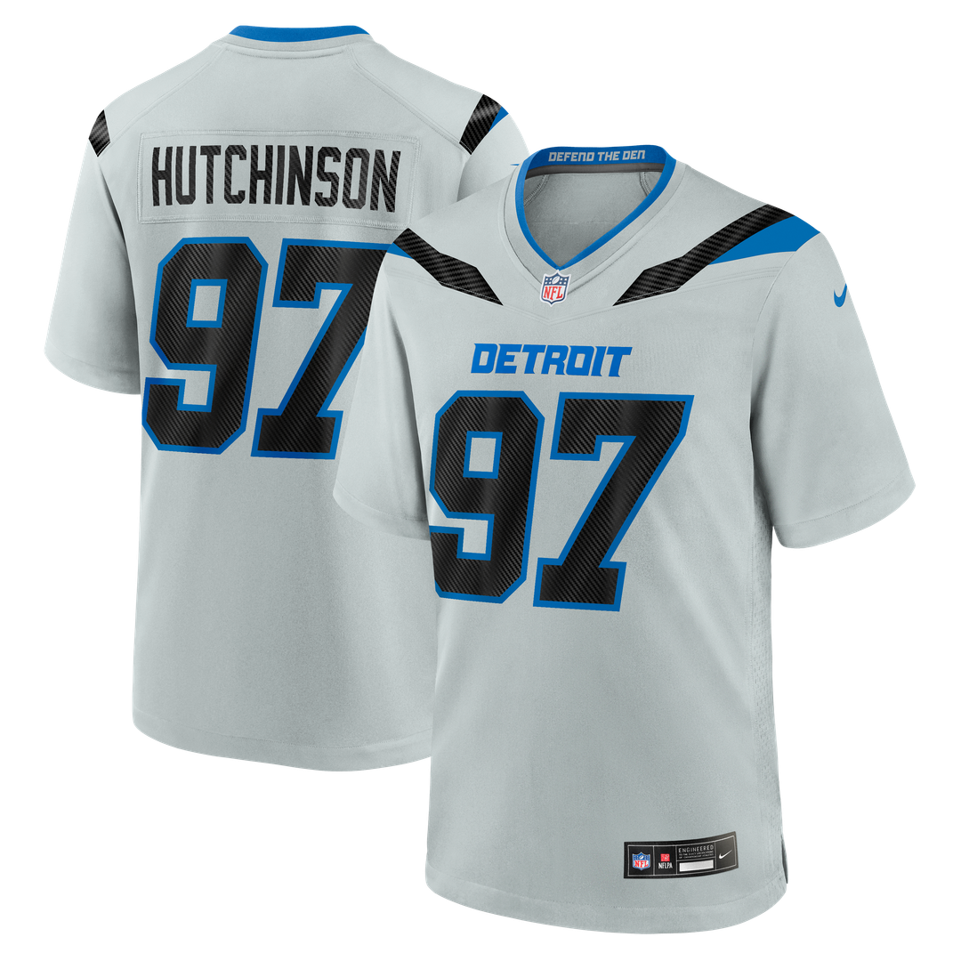 Aidan Hutchinson Detroit Lions 2026 Rivalries Collection Game Jersey - Silver
