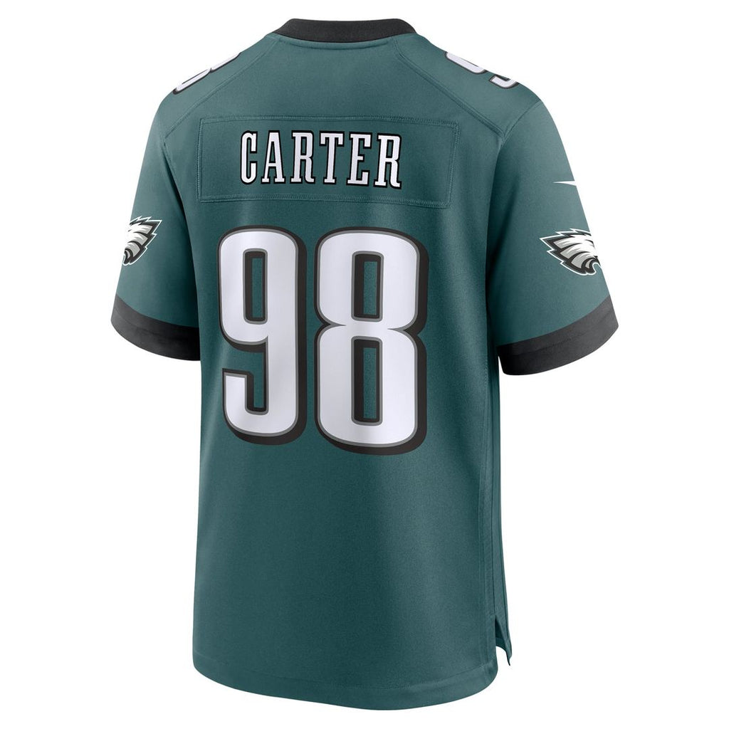 Jalen Carter Philadelphia Eagles Game Jersey - Midnight Green