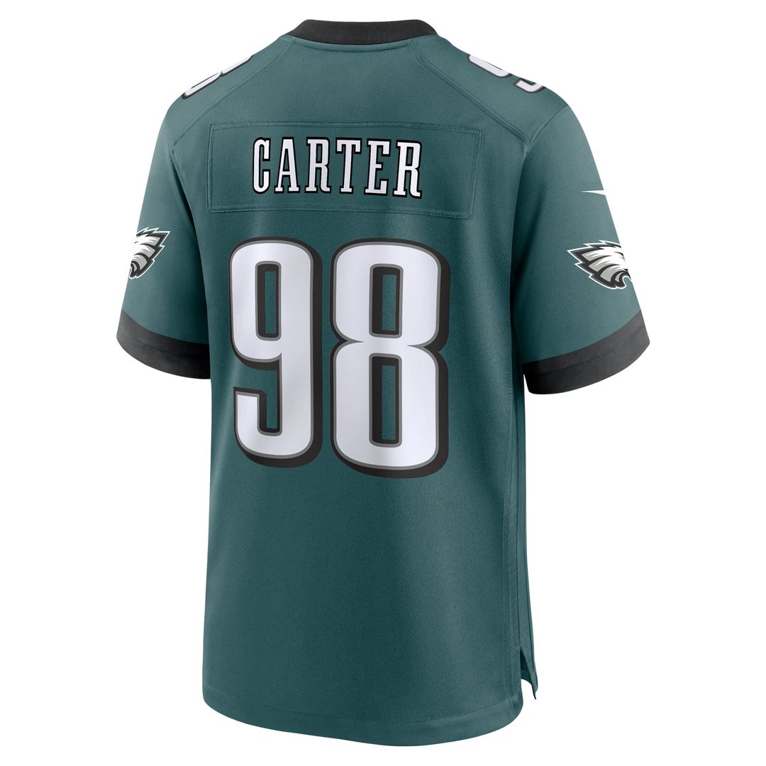 Jalen Carter Philadelphia Eagles Game Jersey - Midnight Green