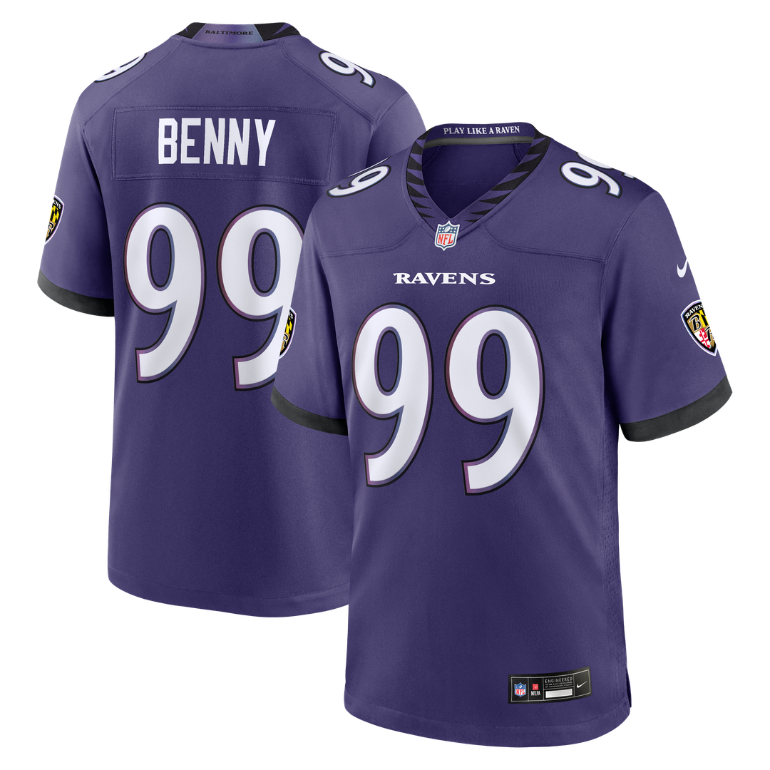Rayshaun Benny Baltimore Ravens Game Jersey - Purple