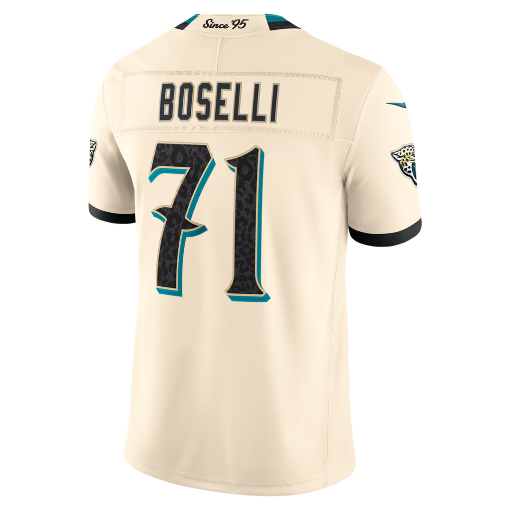 Tony Boselli Jacksonville Jaguars 2026 Rivalries Collection Stitched Limited Jersey - Natural