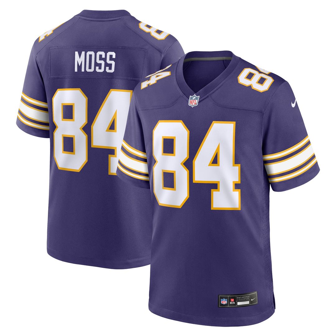 Randy Moss Minnesota Vikings Classic Game Jersey - Purple