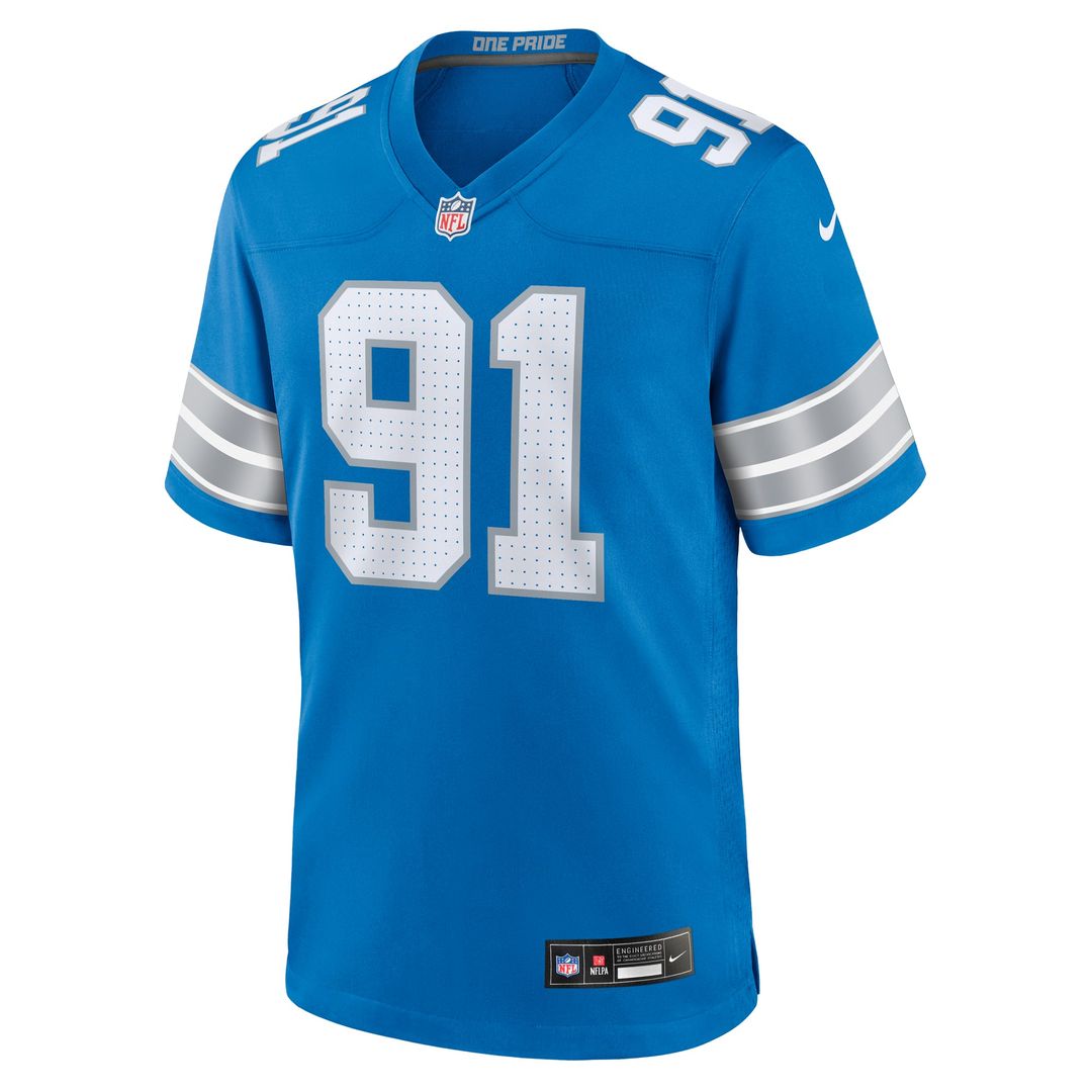 Tyleik Williams Detroit Lions Game Jersey - Blue
