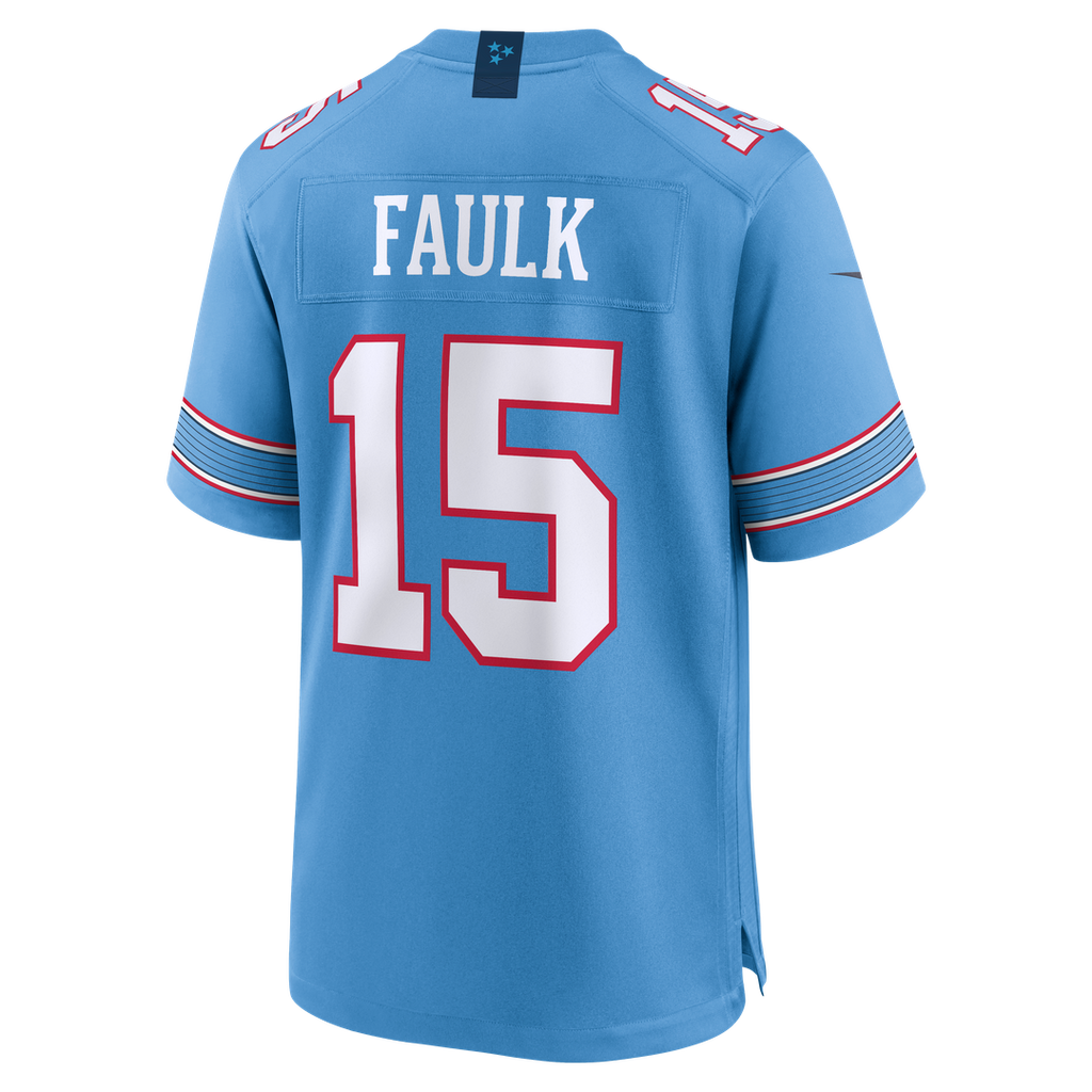 Keldric Faulk Tennessee Titans Game Jersey - Light Blue