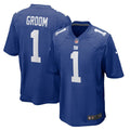 Number 1 Groom New York Giants Game Jersey - Royal Blue