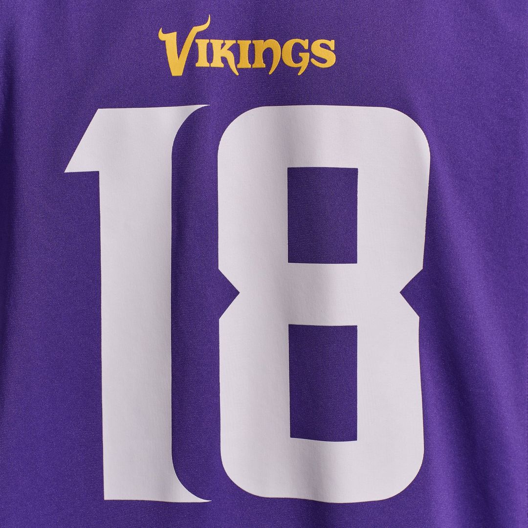 Justin Jefferson Minnesota Vikings Game Jersey - Purple