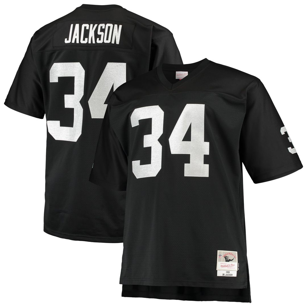 Bo Jackson Las Vegas Raiders Big & Tall 1988 Replica Jersey - Black