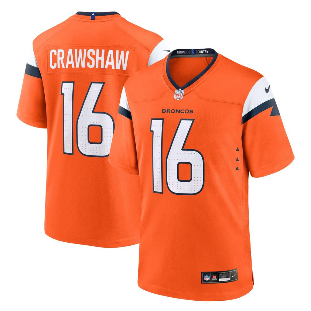 Jeremy Crawshaw Denver Broncos Game Jersey - Orange