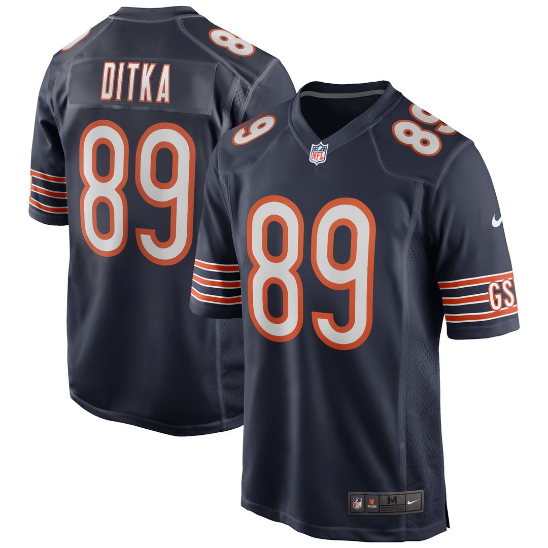 Mike Ditka Chicago Bears Game Jersey - Navy