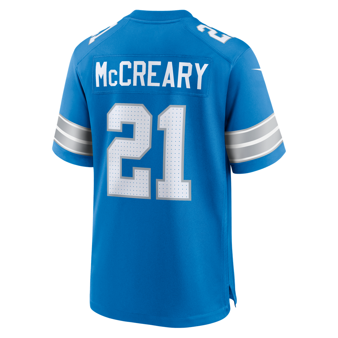 Roger McCreary Detroit Lions Game Jersey - Blue