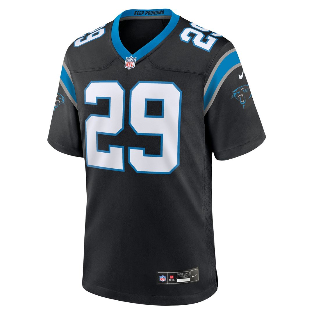 Akayleb Evans Carolina Panthers Game Jersey - Black