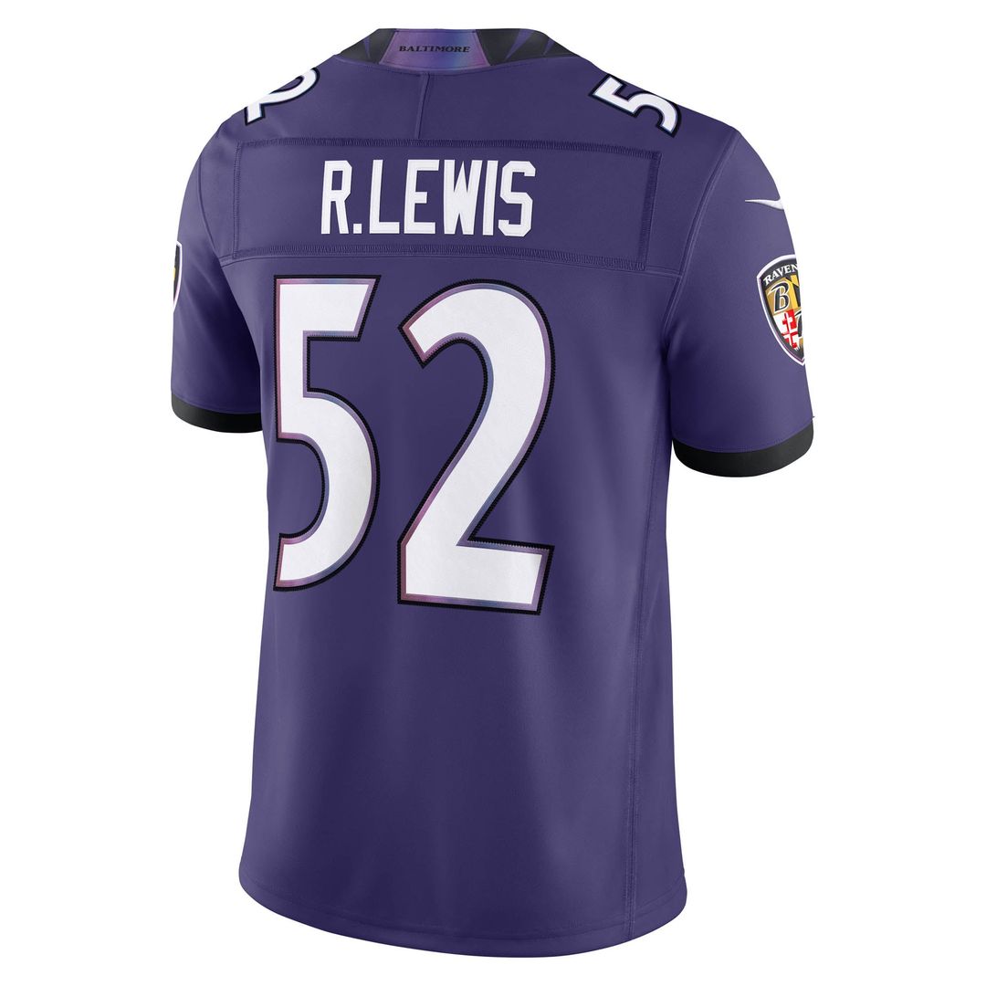 Ray Lewis Baltimore Ravens Vapor F.U.S.E. Stitched Retired Limited Jersey - Purple