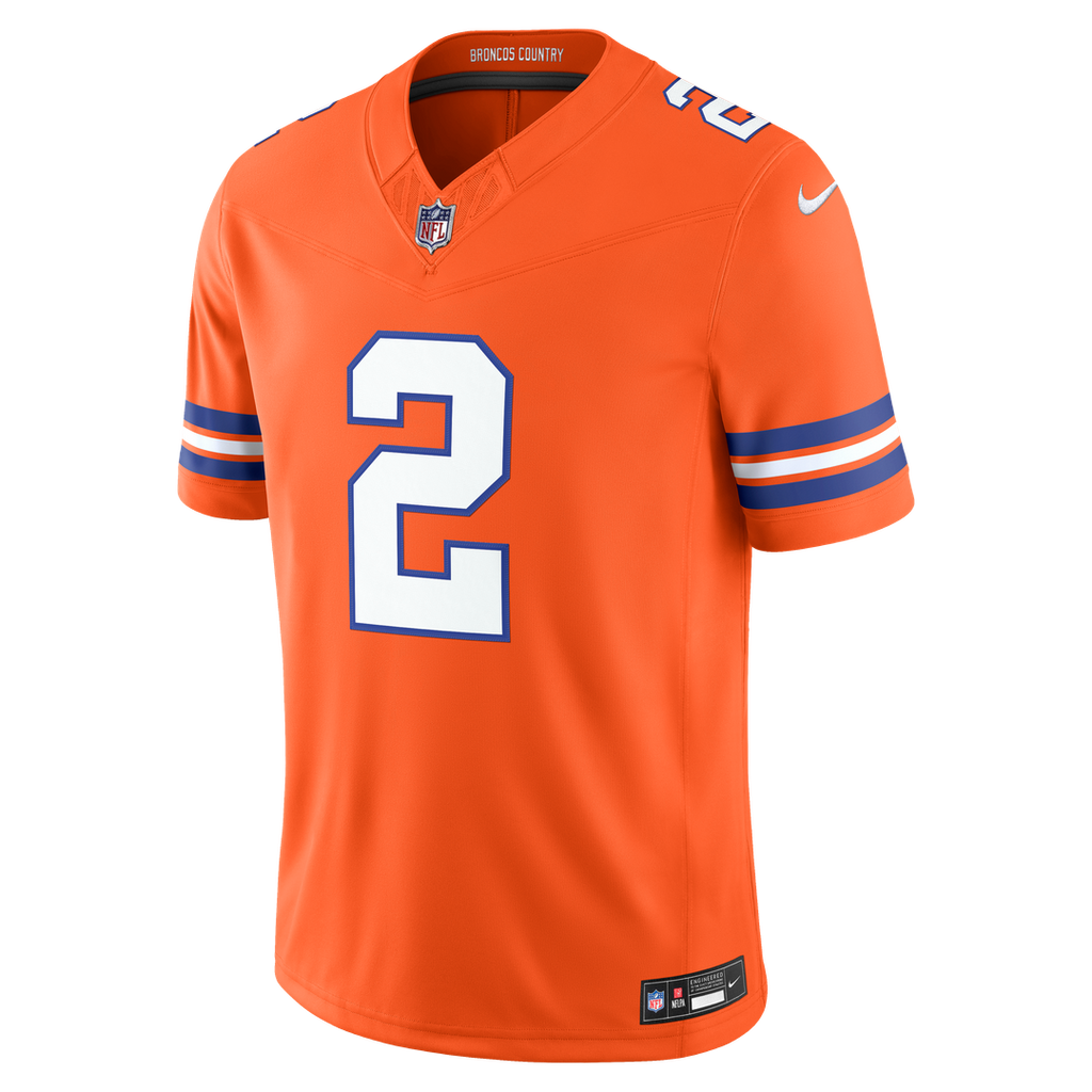 Pat Surtain II Denver Broncos Alternate Mile High Collection 1977 Throwback Vapor F.U.S.E. Stitched Limited Jersey - Orange
