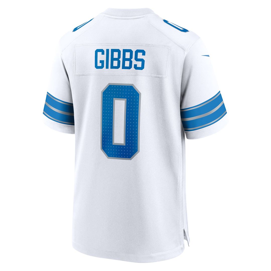 Jahmyr Gibbs Detroit Lions Game Jersey - White