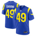 Joe Cardona Los Angeles Rams Game Jersey - Royal Blue